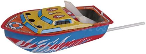 CANDLE POWERED STEAM BOAT POP POP PUTT PUTT BOAT VINTAGE LITHO TIN TOY GIFT