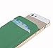 Magic Vosom Card Secure Holder Stick on Lycra Wallet Pouch Support iPhone 6 7 Samsung Galaxy and Blu Smartphones Light Green