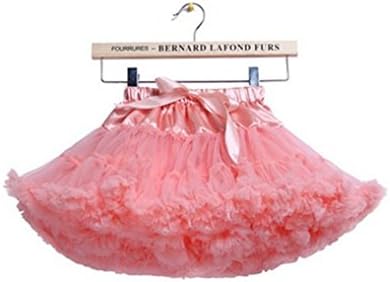 Seasalala Children Girls Chiffon Pettiskirts Baby Tutu Dance Party Skirt Petticoat Peach 2T