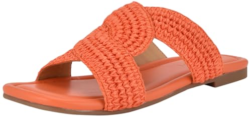 Nine West Women’s Quara Sandal, Orange 800, 6