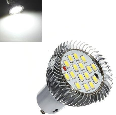 GU10 7W 640LM Pure White 16 SMD 5630 LED Light Bulbs Lamps 85-265V.