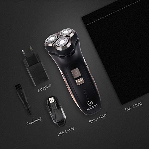 Electric Shaver for Men MOOSOO Electric Razor 3D Rotary Shaver with