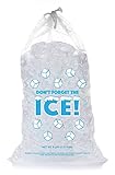 Plastic Ice Bags 8 Lb with Draw String - Pack of 100