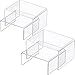 Chuangdi Clear Acrylic Display Risers, Jewelry Display Risers Showcase Fixtures, Tear Off The Protective Film Before Use (3.3, 4.1 Inch)