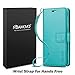 AMOVO [Upgraded] Case for iPhone Xs Max [2 in 1] iPhone Xs Max Wallet Case Detachable [Wireless Charging] [Vegan Leather] iPhone Xs Max Flip Case with Gift Box Package (XSMAX (6.5'') Aqua)