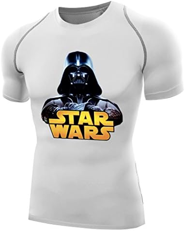 Sysuer Mens Star Wars Darth Vader Base Layer Bike Wear Training Tshirt Tees