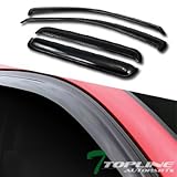 Topline Autopart Sun Wind Rain Guard Vent Shade Smoke Deflectors Window Visors 4P For 99-04 Jeep Grand Cherokee