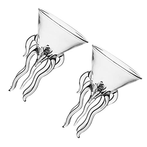 Cabilock Cocktailgläser Glas Transparent Tintenfisch Design Cocktailbecher 2 Stücke Neuheit Bier Wein Saft Tasse…