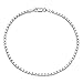 Solid 925 Sterling Silver 2mm Squared Box Link Italian Crafted Chain + Microfiber Jewelry Polishing Cloth