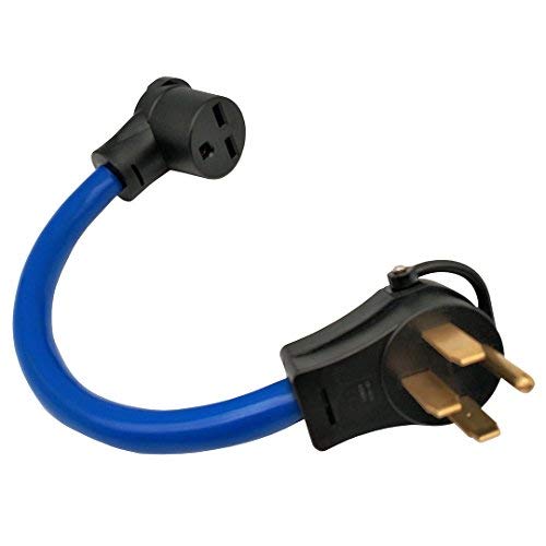 Parkworld 886740 RV 14-50P Male Right Angle with Handle to Welder Right Angle 6-30R Female 40AMP Adapter Cord