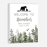Personalized Lumberjack Baby Shower Welcome