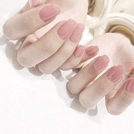 Amazon 入学式 入園式 結婚式 パーティー 二次会など 手作りネイルチップ 和装 ネイル 明るい色 エレガントな気質 無地ネイルチップ 24pcs 優雅 透明 ゼリー 短い 無地 可愛い ウェディング ブライダル ピンク Mallnoo ネイルチップ 通販