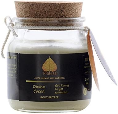 Prakrta Divine Cocoa - Multipurpose body butter for hands, feet, face, lips, hips, tummy & even baby skin 85gms