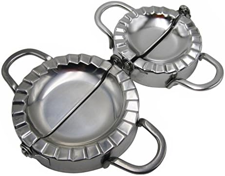 Stainless Steel Ravioli/Pierogi/Dumpling Mold Maker Wrapper Pastry Dough Cutter L+S Size (4inch x 1+3inch x 1)