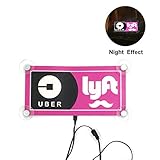 WildAuto Led Uber Lyft Decal Glow Uber Sign Light with USB Interface
