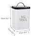 Dog Treat Container Treats Jar Airtight with Lid Scoop, Farmhouse Pet Storage Canister for Cookies, Biscuits, and Snacks for Countertop - White