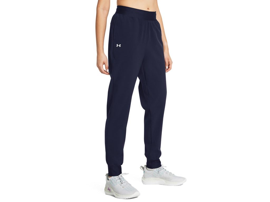 Under Armour Womens Armoursport Woven Pants, (410) Midnight Navy / / White, X-Large Short Image