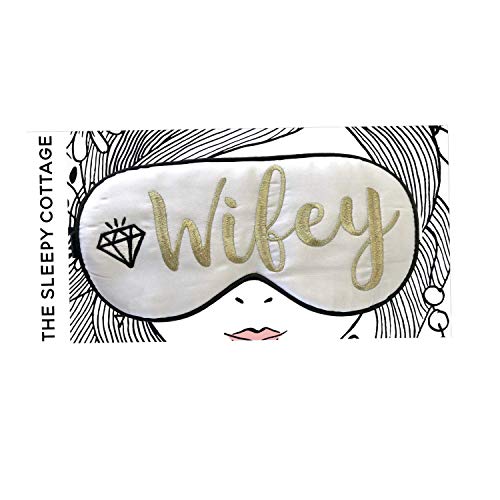 Silk Wifey Sleep Mask Travel Bridal Gift Set