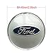 4PCS 65mm 2.56'' Auto Car Sticker Wheel Center Hub Cap Logo Aluminium fit for Ford (Silver)