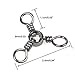 50 Pack 3 Way Saltwater Fishing Tackle Stainless Steel Swivels 30-220Lb Black Nickel Catfishing Tackle Tri Swivels for Catfish Rig Trolling Line Saltwater Freshwater (#3/0(143Lb)-50pk)