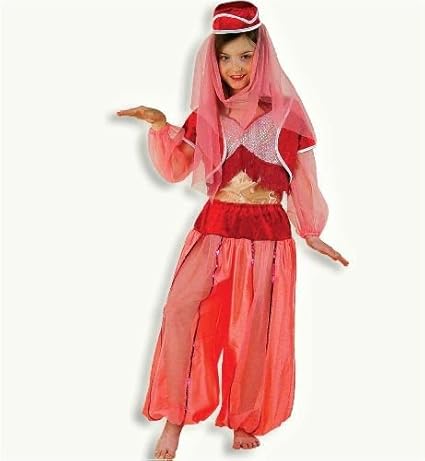 Jeannie 3tlg m Kopfbedeckung Harem Dame 1001 Nacht Mädchen Kinder Kostüm