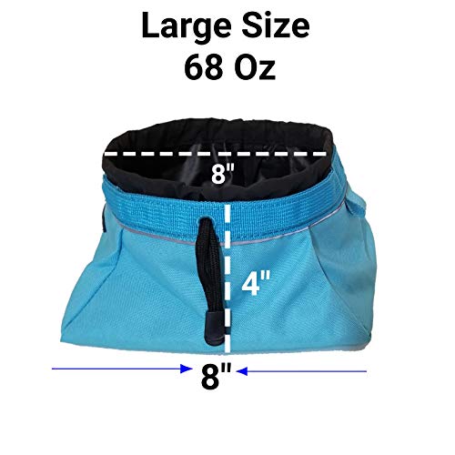 Mr. Peanut's 3 Piece Doggie Playtime Toy & 68oz Collapsible Travel Water Bowl Set Including Durable Chewproof & Weatherproof Flying Disc and Ring Toss