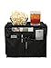 Perfect Life Ideas TV Remote Holder Couch Arm Tray Organizer, 6 Pockets, Black