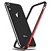 RANVOO iPhone XR Bumper Case, Hard Slim Thin Metal Case with Soft TPU Inner Frame Case for iPhone XR 6.1 Inch-Red