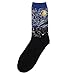 HSELL 4 Packs Women Funny Famous Painting Art Printed High Dress Socks Cotton,Multicolors,One Size