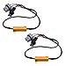 HUIQIAODS 7440 T20 W21W 50W 6Ohm LED Light Load Resistor Fixed LED Headlight Bulb Fog Light Fast Super Flash Turn Signal Flashing Light Error Code Canbus Resistor Decoder 2PCS