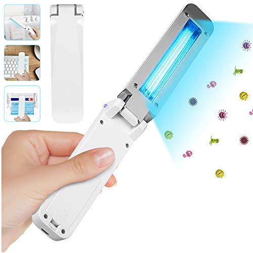 UV Light Sanitizer, Foldable UVC Sterilization Lamp Mini Ultraviolet Sanitizer Travel Wand for