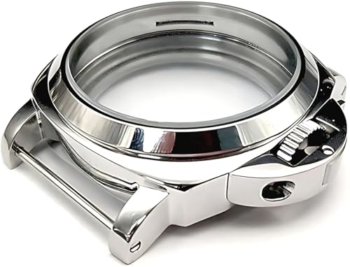 MODJUEGO 44mm Stainless Steel Watch Case Shell for Eta 6497/6498 Seagull ST36 Movement