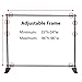 Flexzion Backdrop Stand - Telescopic Banner Stand 8'x8' Step and Repeat Adjustable Photographic Back Ground Expanding Display for Party Trade Show Exhibitions Wall Exhibitor with Carrying Case