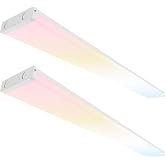 SLAclite 4FT LED Wraparound Light 75/65/55W,Flush Mount for Workshop 2pack | 4 Foot LED Wrap Light Fixture,Office Ceiling Light 3000K/4000K/5000K 8250lm/7150lm/6050lm, Fluorescent Light Replacement ETL
