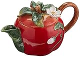 Cg 801-47 Apple Shaped Teapot with White Blossom top