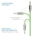 Sentey LS-6610 Cable Audio Stereo 3.5mm Male to Male Aux Cable - 1.5 Meter / 5 Feet - Green