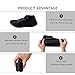 Waterproof Shoe Cover | Reusable Silicone Boot Shoe Covers | Silicone Rubber Shoe Protectors for Indoor and Outdoor Protection |Made of Heavy Duty Silicone|Men Women Kids |1 Pair（Large,black)