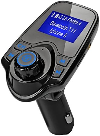 ASSEM Bluetooth FM Transmitter, Wireless In-Car FM Transmitter Radio Adaptor Car Kit, Universal Car Charger with Dual USB Charging Ports, Hands Free Calling, TF/SD Card for iPhone, Samsung, MP3, etc