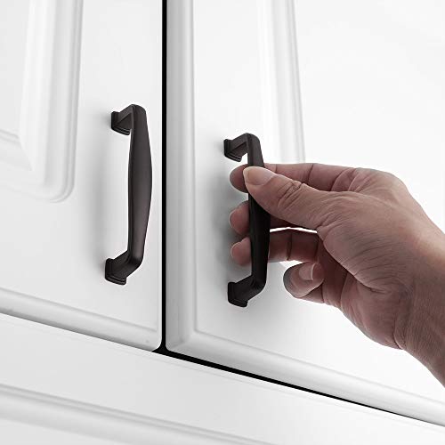 Koofizo Square Foot Arch Pull Black Furniture Handle, 3.8