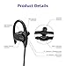 Bluetooth Headphones IPX7 Waterproof Sport Earbuds, Tronsmart Hi-Fi Stereo Wireless Earphones for Running Gym Work Out, w/Mic 5-10 Hrs Playtime CVC6.0 Passive Noise Cancelling Headsets for PC/Cell/TV
