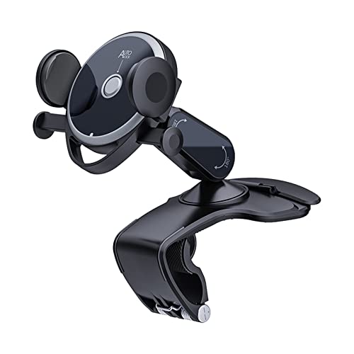 Liamostee Car Phone Holder, 360 Degrees Rotation Car Mobile Phone Holder, Universal Car Phone Holder with Spring Clip, Car Phone Holder Compatible with All Phones (New Black)
