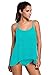 ZKESS Womens Swim Top & Bikini Bottoms Casual 2PCS Padded Swimwear Bathing Suit Plus Size 2XL Blue