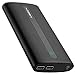 Aibocn Power Bank 20000mAh Portable External Charger with Flashlight for Apple Phone iPad Samsung Galaxy Smartphones Tablet and More, Black