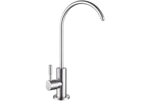T-H-SEE Drinking Water Filter Faucet Stainless Steel Brushed Nickel Kitchen Bar Sink，Lead-Free Modern Water Filter Faucet