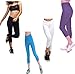 QIYUN.Z Women Sports Yoga Stretch Short Leggings Under Knee Tights Skinny Spandex Pants Sapphire Blue