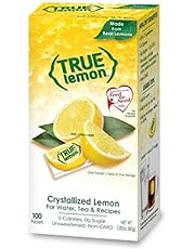 TRUE LEMON Water Enhancer, Bulk Dispenser Pack (100 Packets) | Zero Calorie Unsweetened Water Flavoring | For Water, Bottled Water, Iced Tea & Recipes | Water Flavor Packets Made with Real Lemons