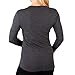 MERIWOOL Womens Base Layer 100% Merino Wool Midweight Long Sleeve Thermal Shirt Charcoal Gray
