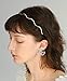 Luxury Letter G Pearl Initial Stud Earrings Drop Statement Earrings for Women Girls (A)