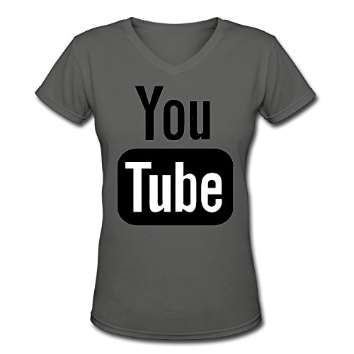 Youtube V Neck Women's T Shirts Tee Shirts