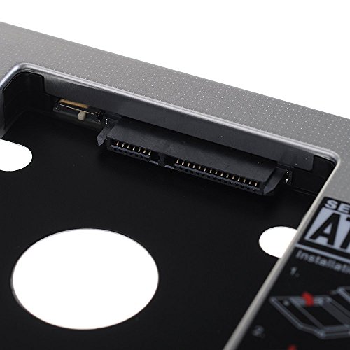SATA Hard Drive Tray,Universal 9.5mm SATA to SATA 2nd SSD HDD Hard Drive Caddy Adapter Tray Enclosures for DELL HP LENOVO ThinkPad ACER Gateway ASUS SONY SAMSUNG MSI Laptop By Best shop 2016